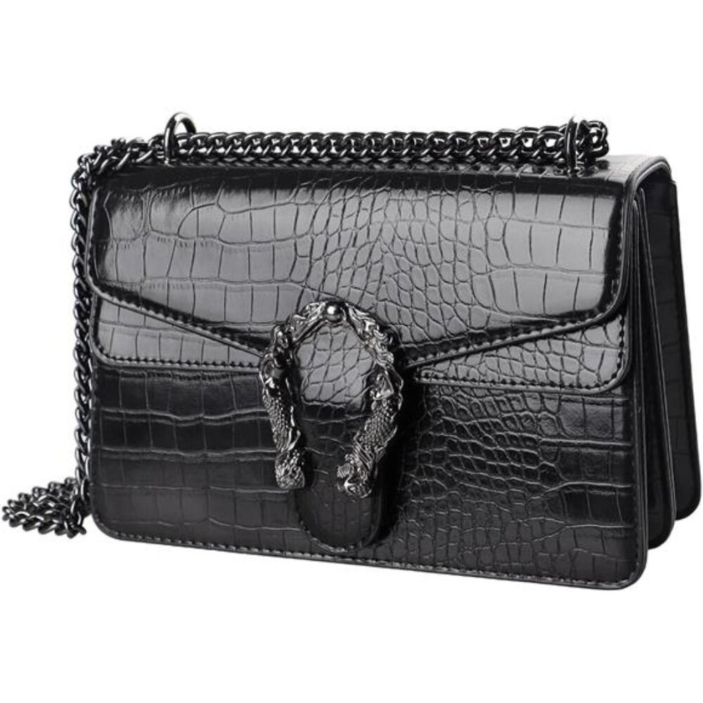 Bag Satchel Purse Snake Printed Handbag Shoulder Bag for Women - Leather